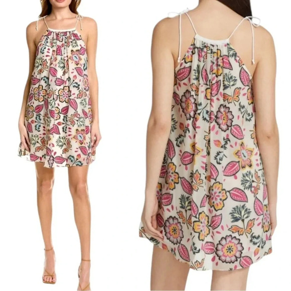 RAG & BONE Bailey Floral Print Georgette Mini Dress with Pockets Size XS NWT - Picture 1 of 12